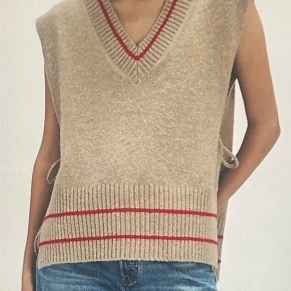 Free People All-Star, Striped Poncho Sweater Vest One Size